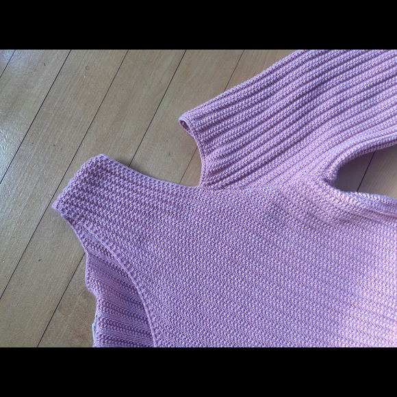 Sold - Pink Sweater - shoulders out - Picture 6 of 7